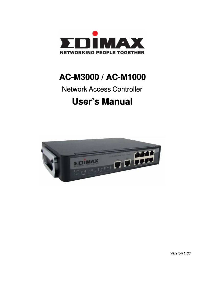 Page n°1 - Manuel utilisateur Edimax AC-M1000