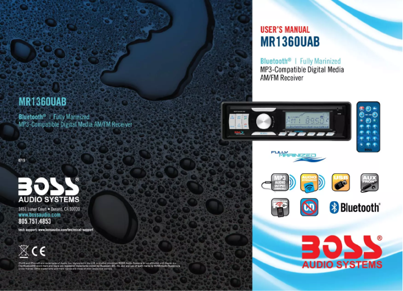 Page n°1 - Manuel utilisateur Boss MR1360UAB