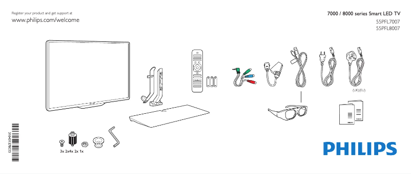 Imagen de la primera página del manual del dispositivo 55PFL7007T