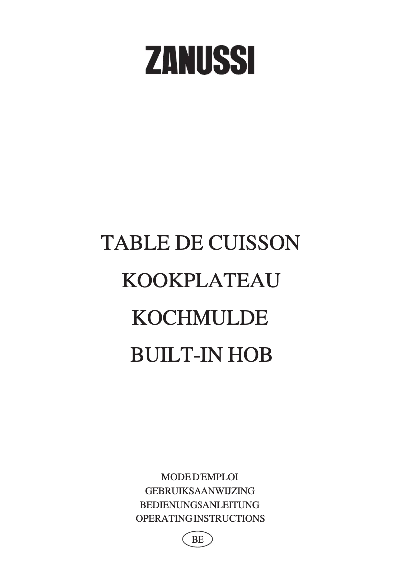 Image de la première page du manuel de l'appareil ZGL 63 I W N