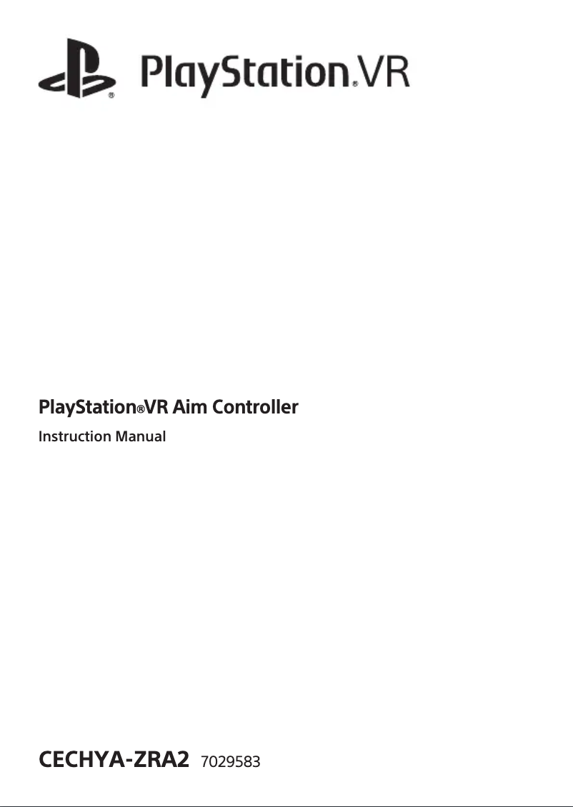 Page 1 de la notice Manuel utilisateur Sony Playstation VR Aim Controller
