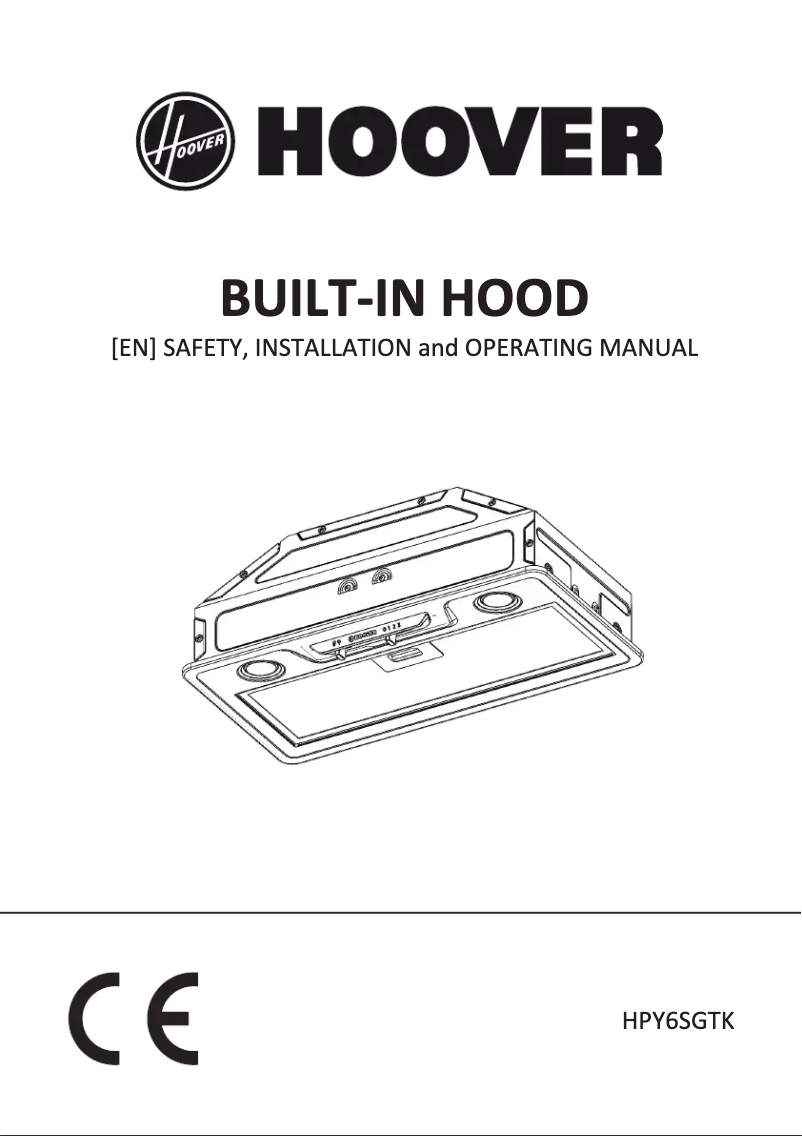 Page 1 de la notice Manuel utilisateur Hoover HPY6SGTK