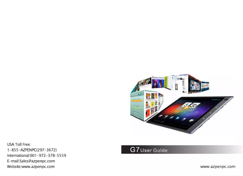 Page 1 de la notice Manuel utilisateur Azpen G7