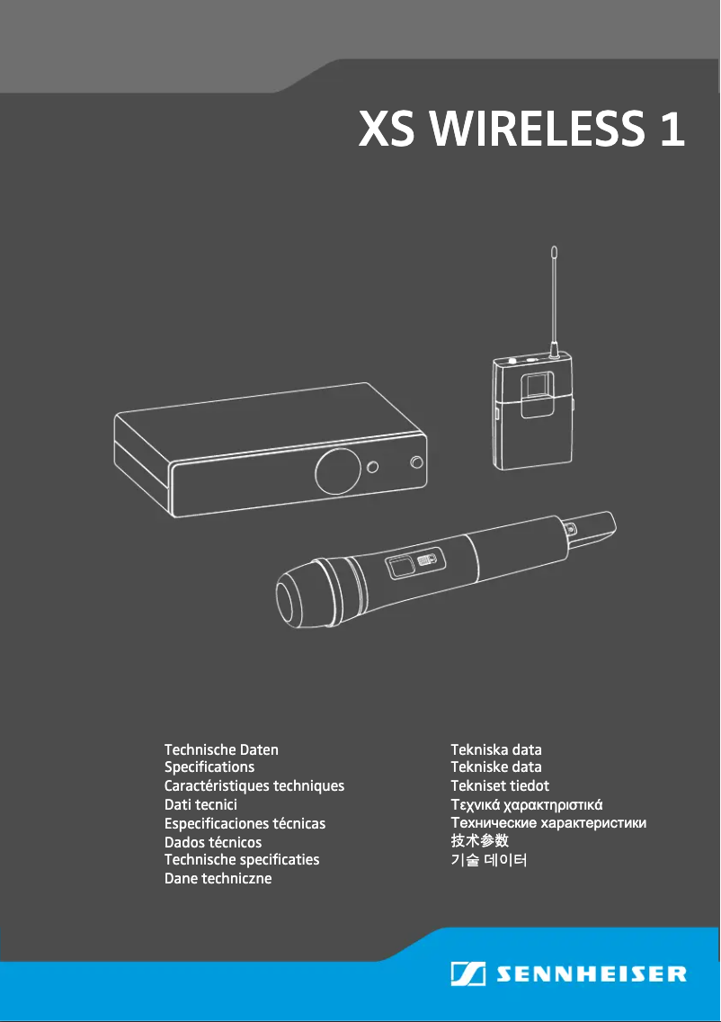Page n°1 - Manuel utilisateur Sennheiser XSW 1-835