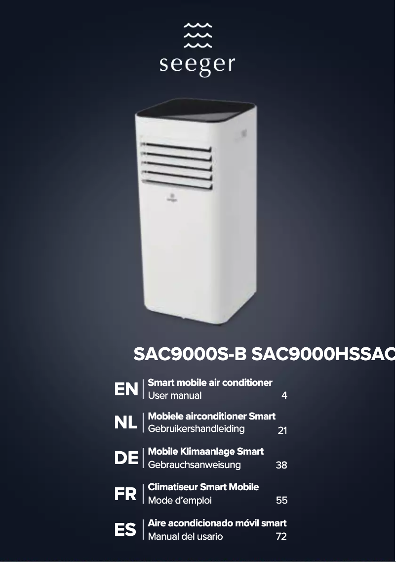 Page n°1 - Manuel utilisateur SEEGER SAC9000S-B