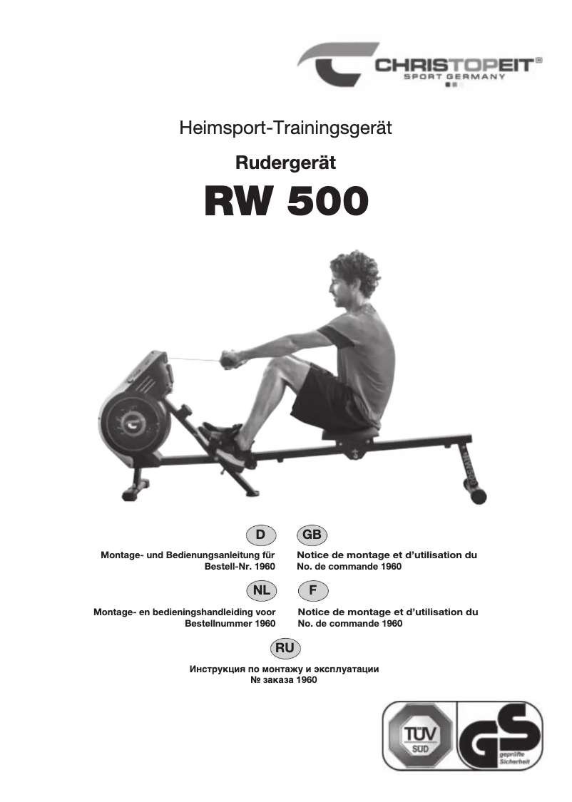 Page n°1 - Manuel utilisateur Christopeit RW 500