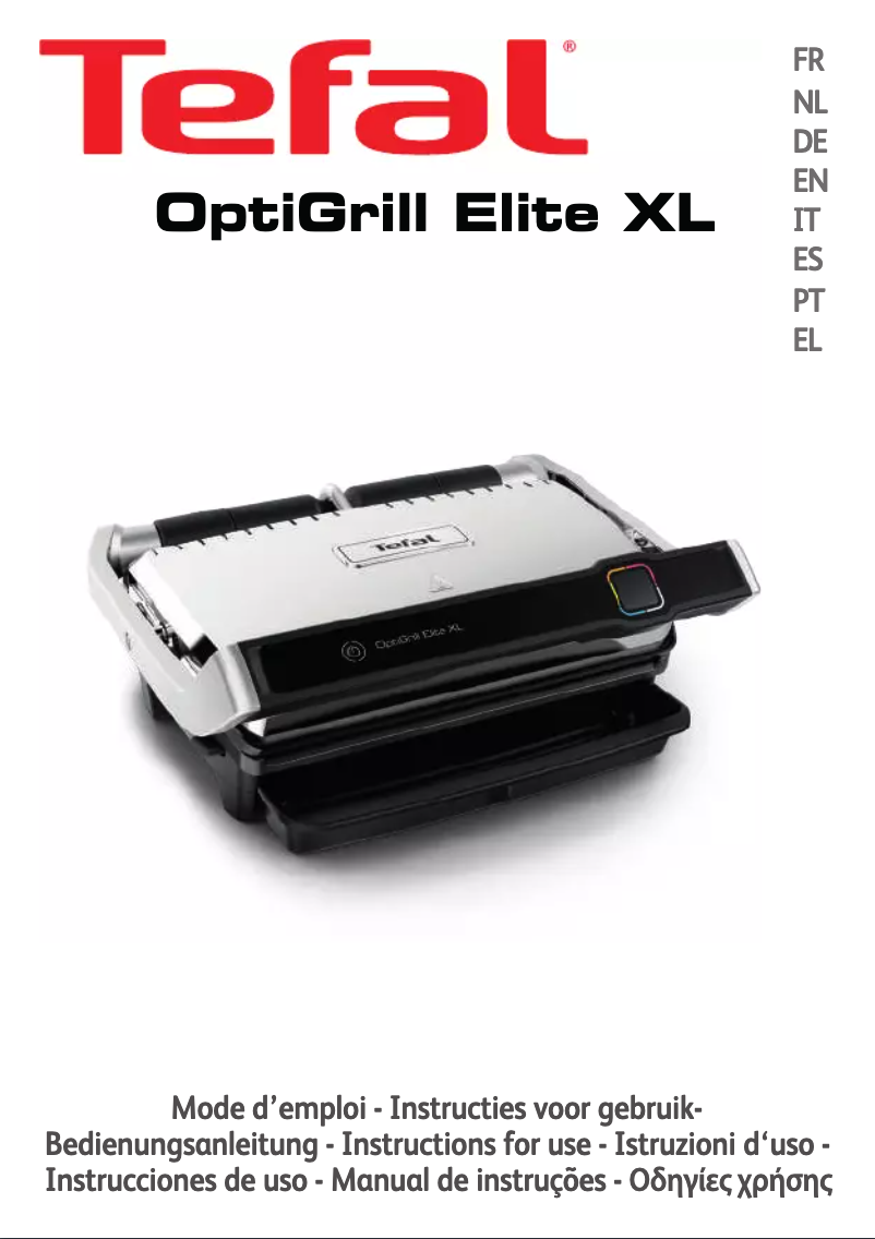 Image de la première page du manuel de l'appareil OptiGrill Elite XL GC760D