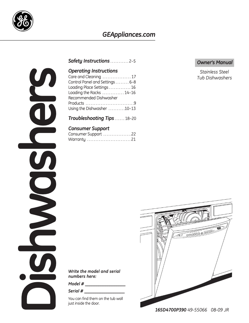 Page n°1 - Manuel d'utilisation et d'entretien Adora GHDF300RWW