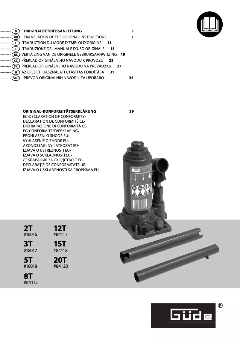 Image de la première page du manuel de l'appareil 12T