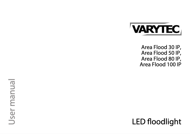 Página 1 del manual Manual de usuario Varytec Area Flood 80 IP