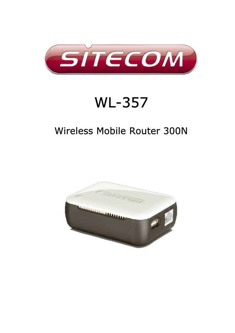 Page n°1 - Manuel utilisateur Sitecom WL-357