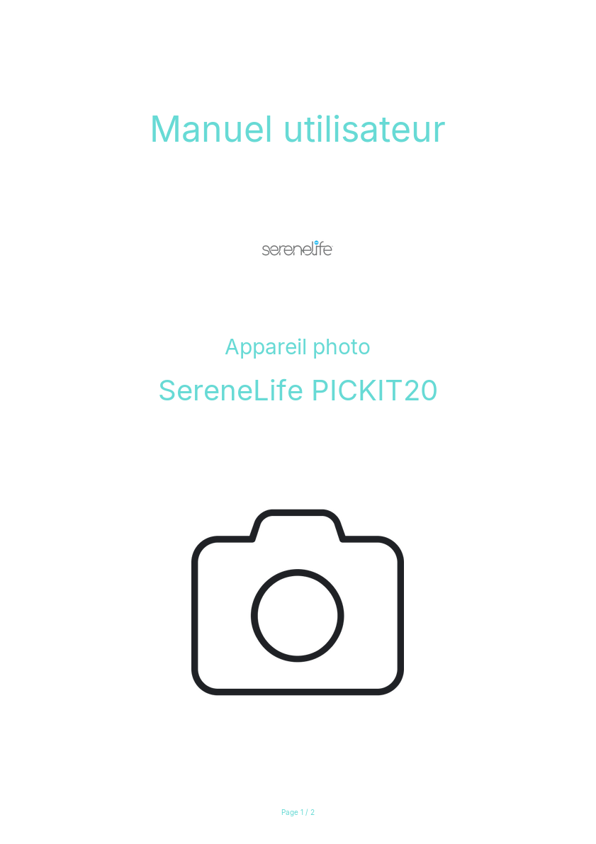 Image de la première page du manuel de l'appareil PICKIT20
