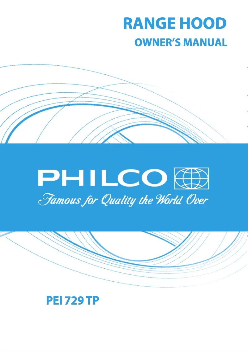 Page n°1 - Manuel utilisateur Philco PEI 729 TP