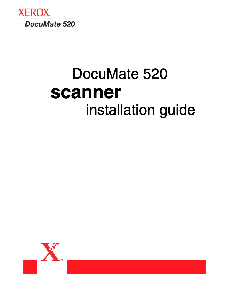 Page n°1 - Manuel utilisateur Xerox DocuMate 520