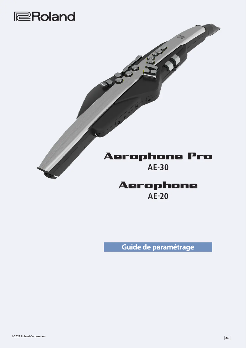 Image de la première page du manuel de l'appareil Aerophone AE-20