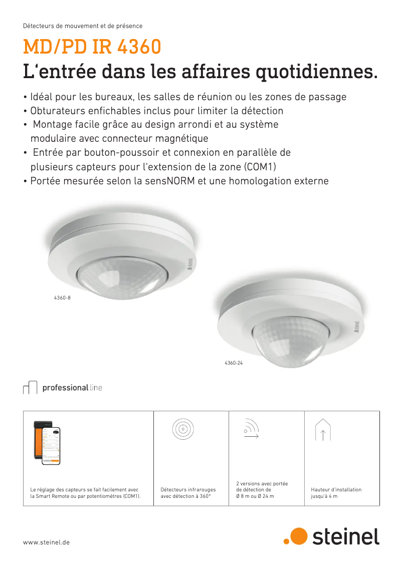 Página 1 del manual Folleto Steinel PD IR 4360