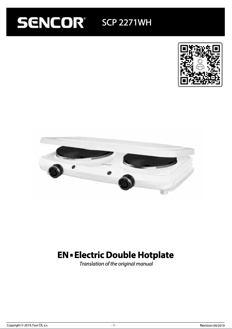 Page n°1 - Manuel utilisateur Sencor SCP 2271WH