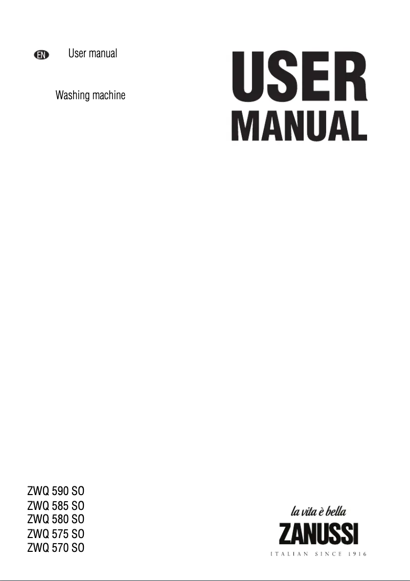 Image de la première page du manuel de l'appareil ZWQ 590 SO