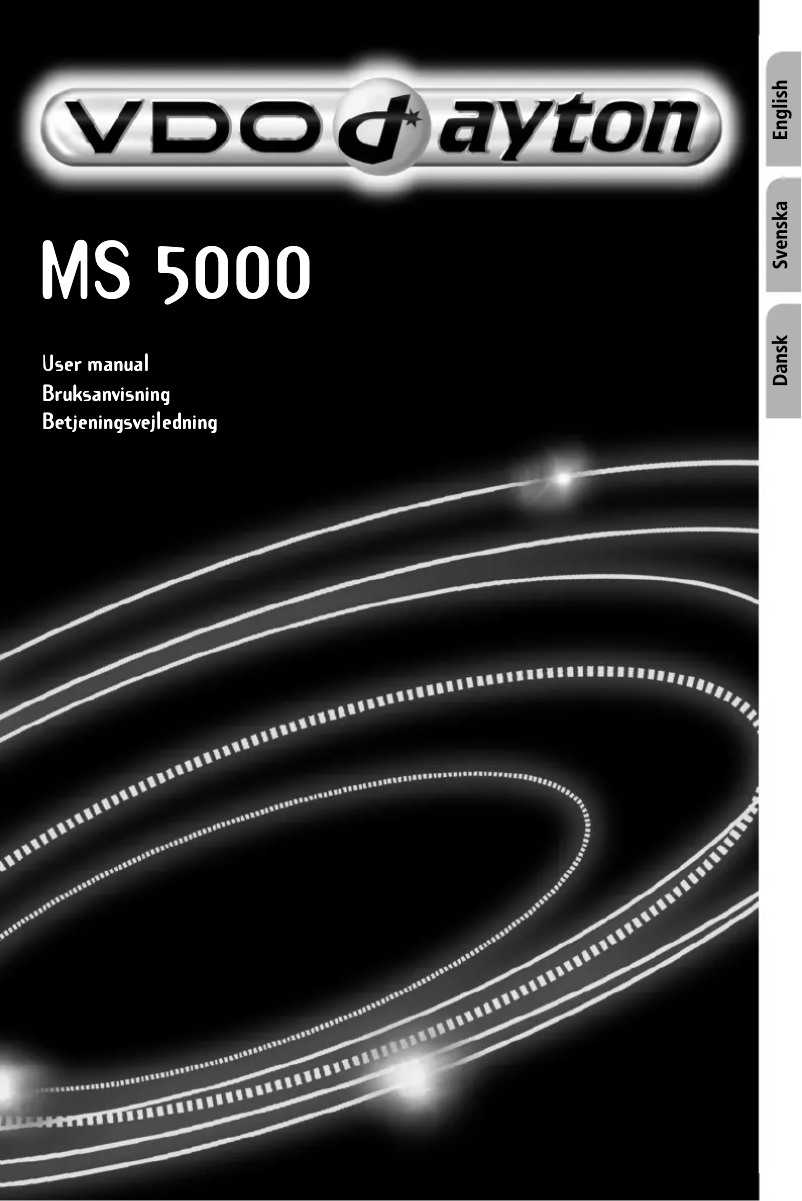 Page n°1 - Manuel utilisateur VDO Dayton MS 5000