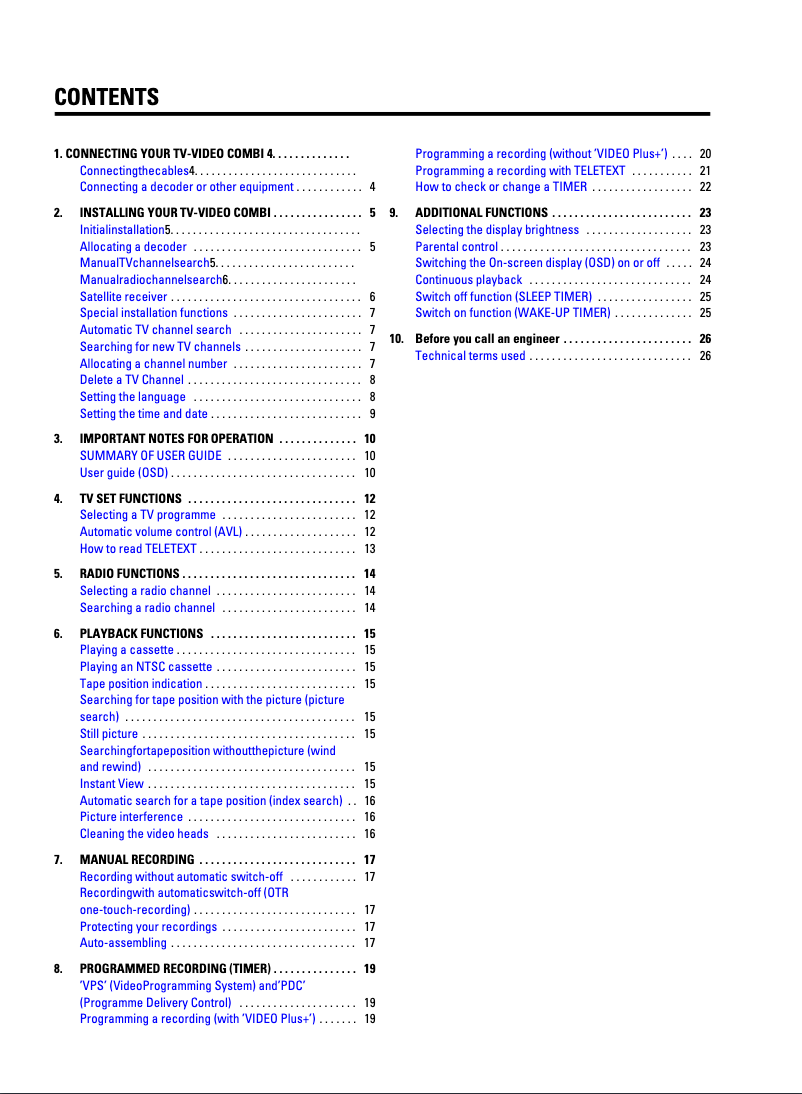 Image de la première page du manuel de l'appareil 14PV404