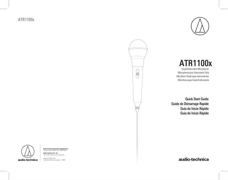 Page 1 of the manual User Manual Audio-Technica ATR1100x