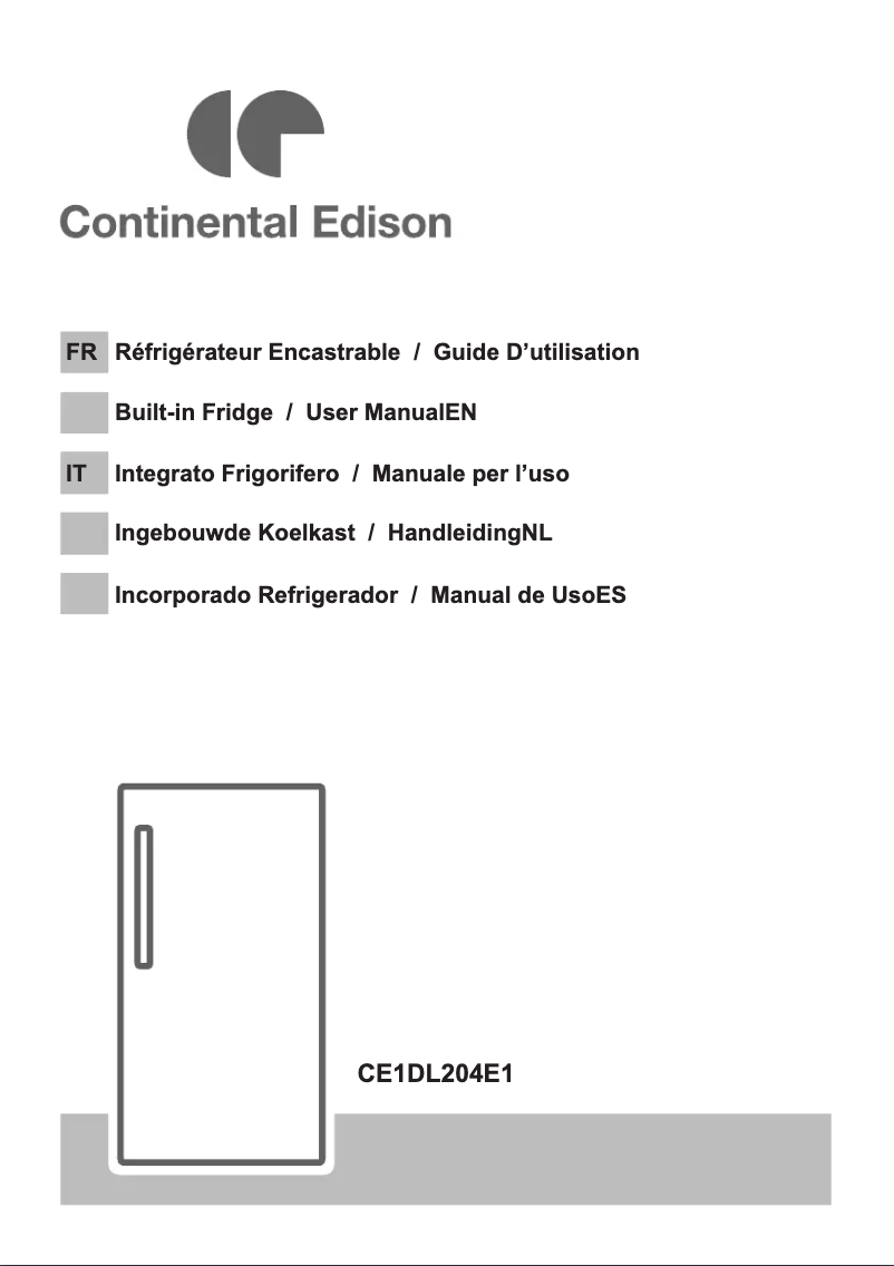 Page 1 de la notice Manuel utilisateur Continental Edison CE1DL204E1