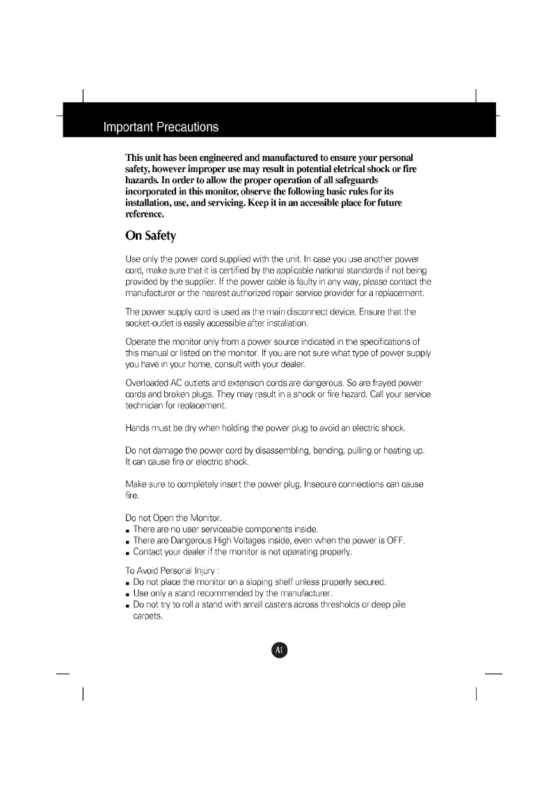 Página 1 del manual Manual de usuario LG 702S