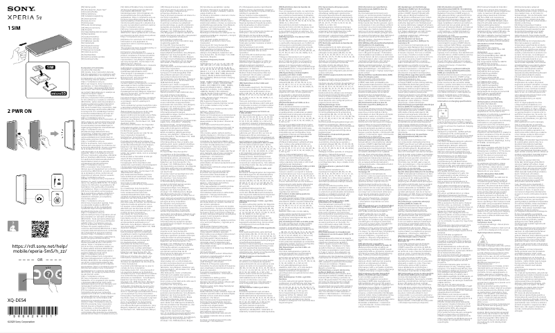 Imagen de la primera página del manual del dispositivo Xperia 5 V