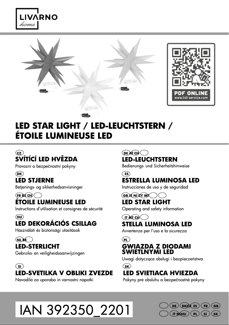 Page 1 of the manual User Manual Livarno Lux 858