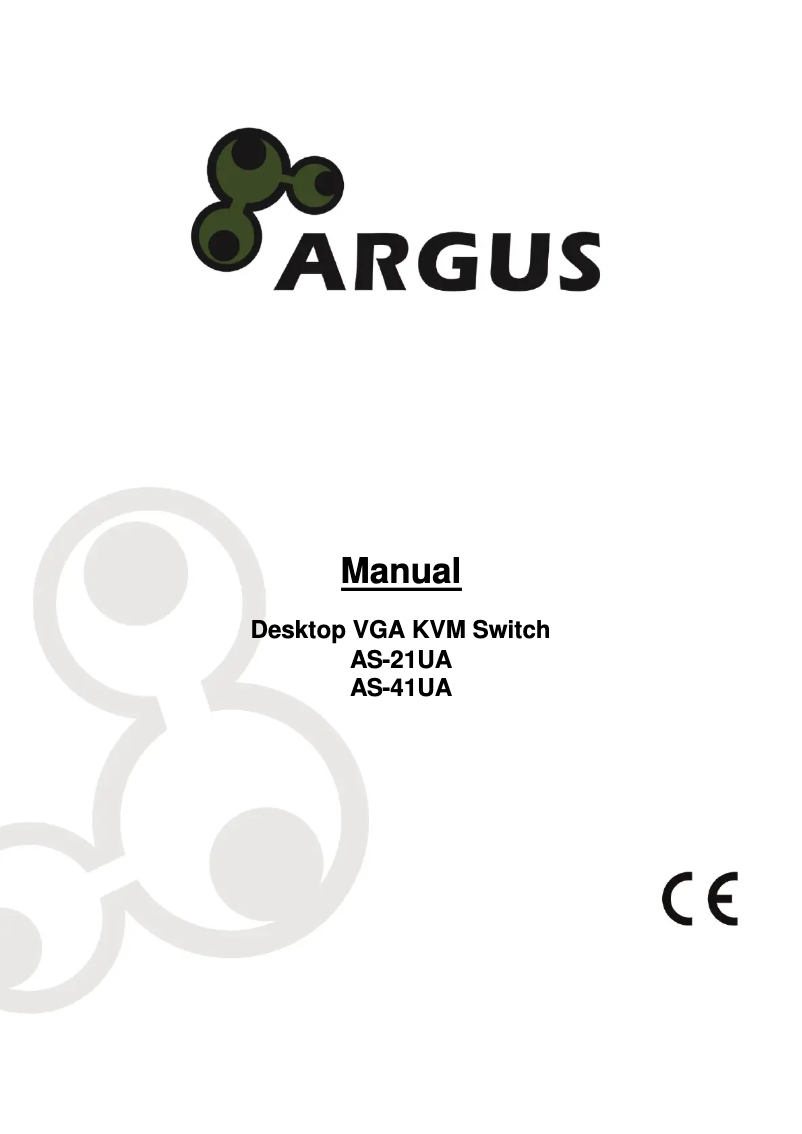 Image de la première page du manuel de l'appareil Argus AS-41UA