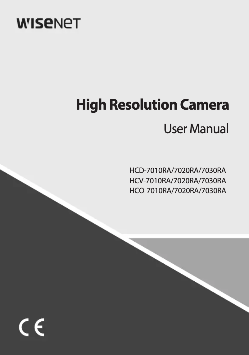 Page 1 de la notice Manuel utilisateur Wisenet HCD-7020R