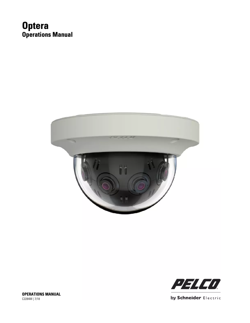 Page n°1 - Manuel utilisateur Pelco Optera IMM12027-1ES