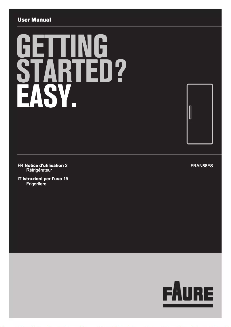 Page n°1 - Manuel utilisateur Faure FRAN88FS