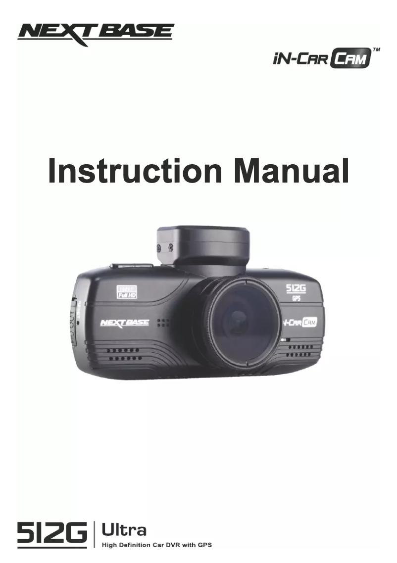 Page 1 de la notice Manuel utilisateur Nextbase In-Car Cam 512G Ultra