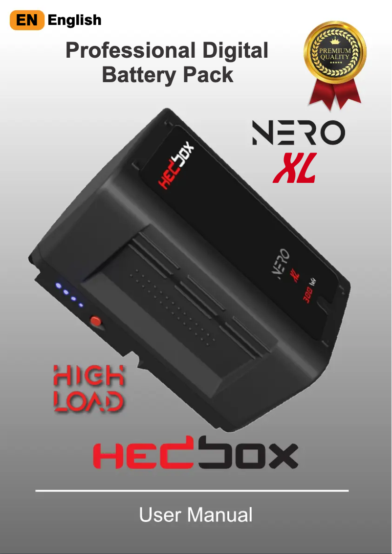 Page 1 de la notice Manuel utilisateur Hedbox Nero XL