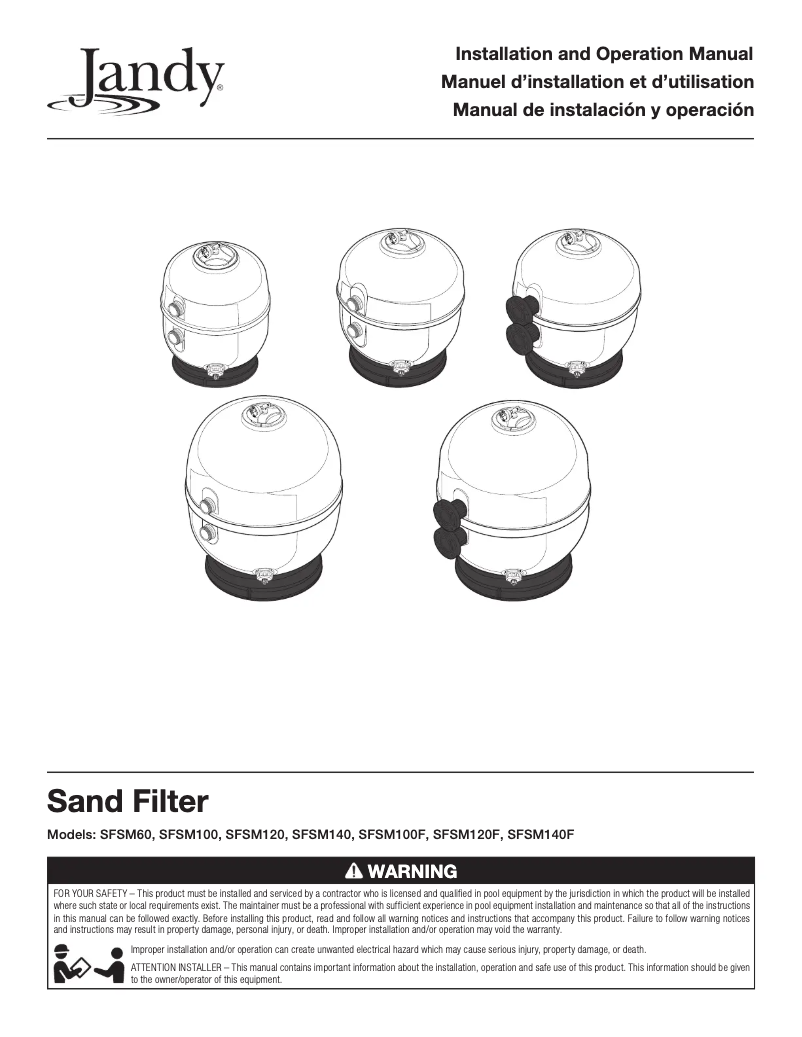 Page n°1 - Manuel utilisateur JANDY SFSM-100