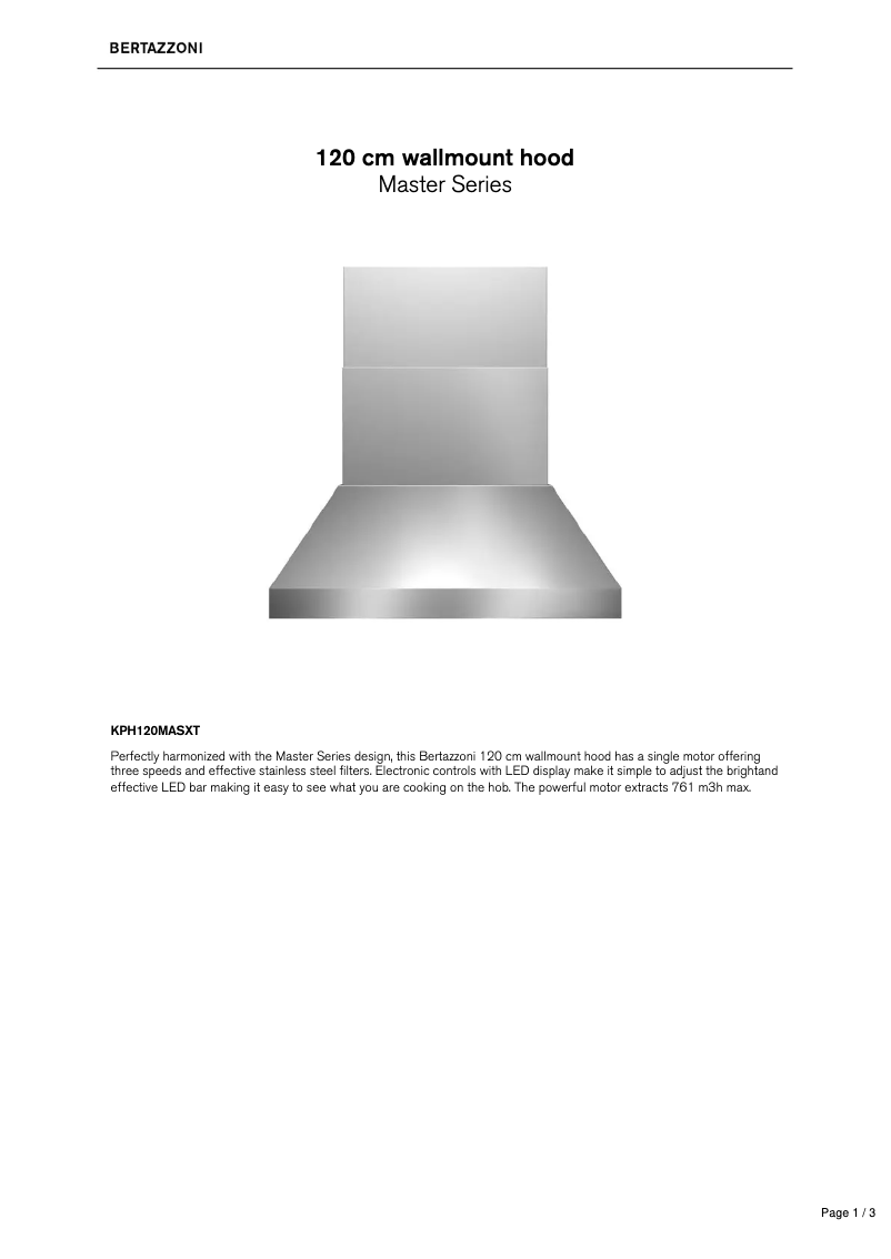 Image de la première page du manuel de l'appareil KPH120MASXT