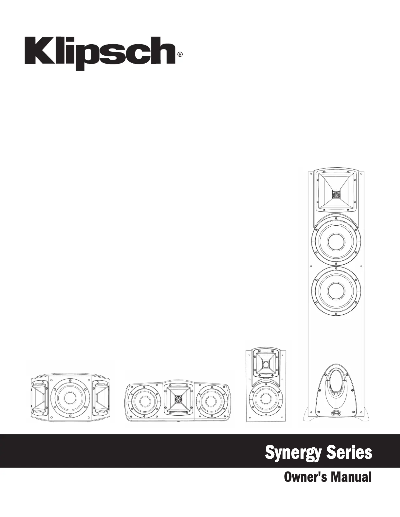 Page 1 de la notice Manuel utilisateur Klipsch Synergy C-10