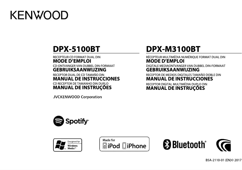 Página 1 del manual Manual de usuario Kenwood DPX-M3100BT
