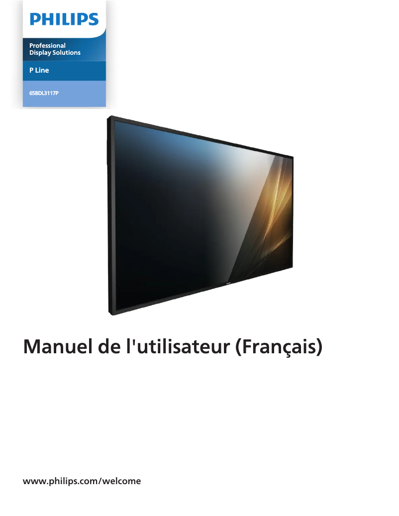 Imagen de la primera página del manual del dispositivo 65BDL3117P