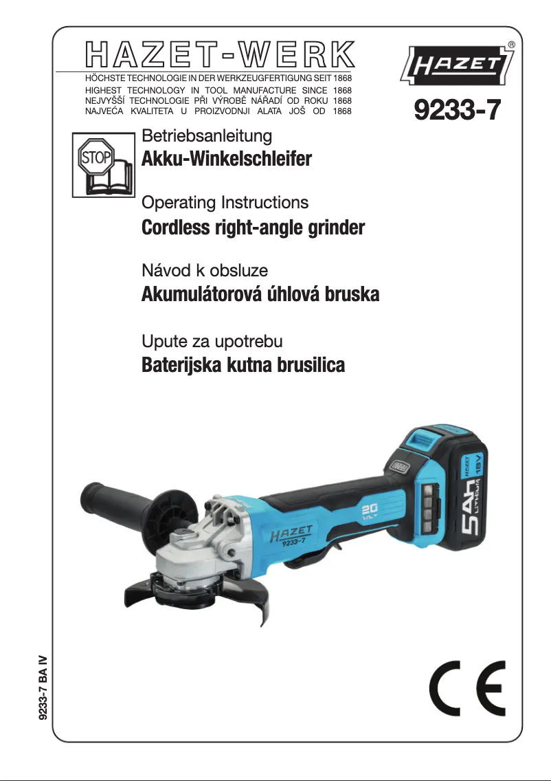 Page n°1 - Manuel utilisateur Hazet 9233-010