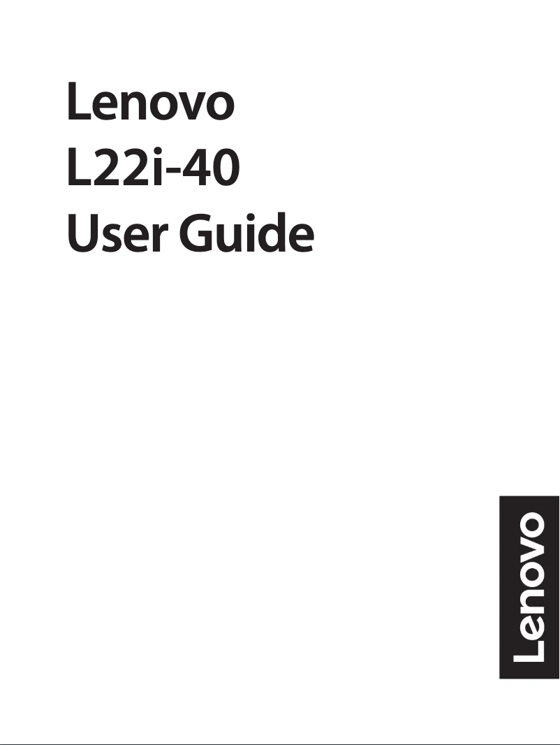 Page n°1 - Manuel utilisateur Lenovo L22i-40