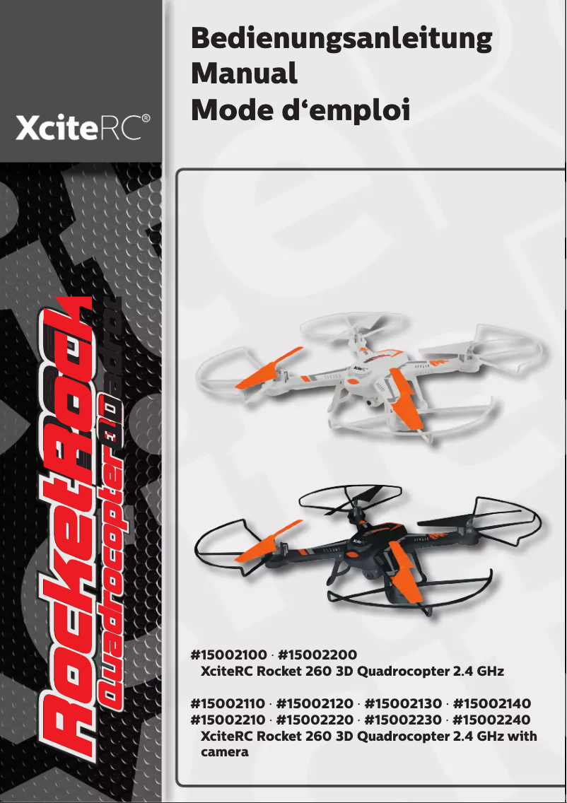 Page n°1 - Manuel utilisateur XciteRC Rocket 260 3D