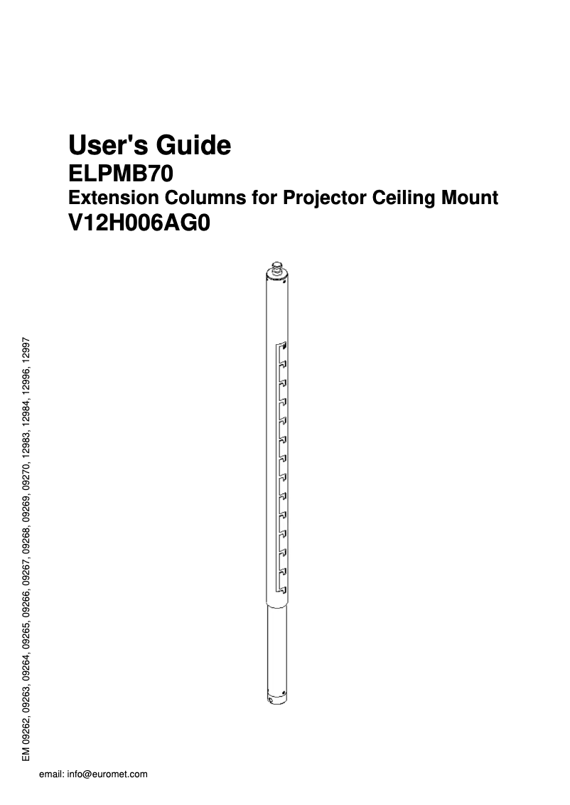 Page n°1 - Manuel utilisateur Epson ELPMB70