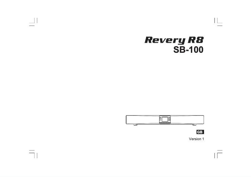 Image de la première page du manuel de l'appareil Revery R8