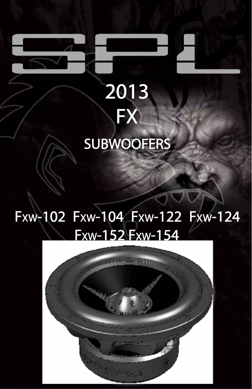 Page 1 de la notice Manuel utilisateur SPL FXW-124