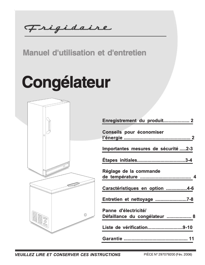 Page n°1 - Manuel utilisateur Frigidaire FFCH15M1NW