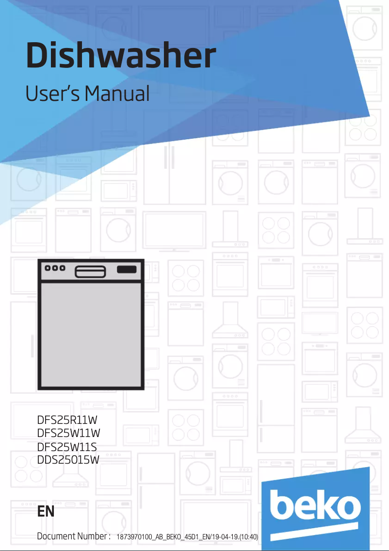 Page 1 de la notice Manuel utilisateur Beko DDS25015W