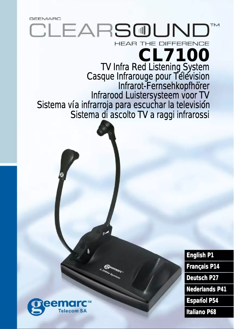 Image de la première page du manuel de l'appareil CL7100