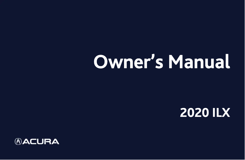 Page n°1 - Manuel utilisateur Acura ILX (2020)
